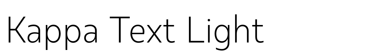 Kappa Text Light